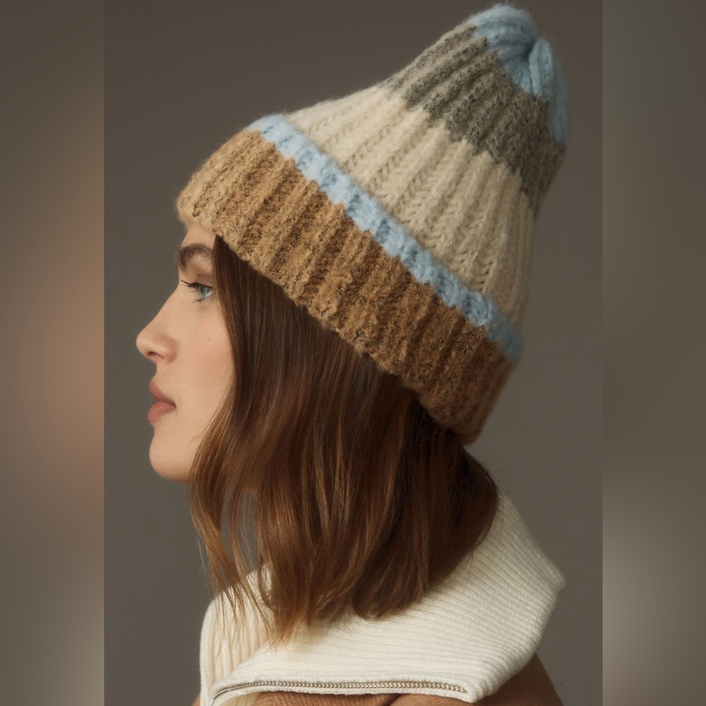 Anthropologie Stripe Beanie